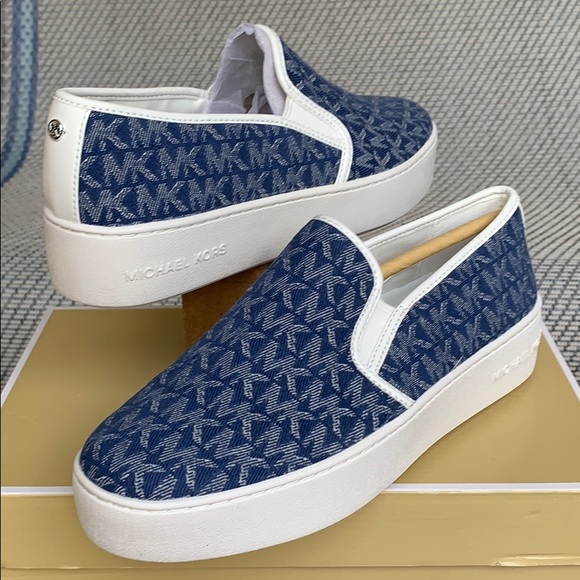 MICHAEL KORS TEDDY SLIP ON DENIM JACQUARD DENIM/Op - Picture 5 of 16